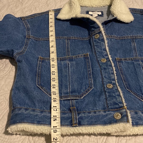Forever 21 Denim Fur Jacket - Picture 5 of 10